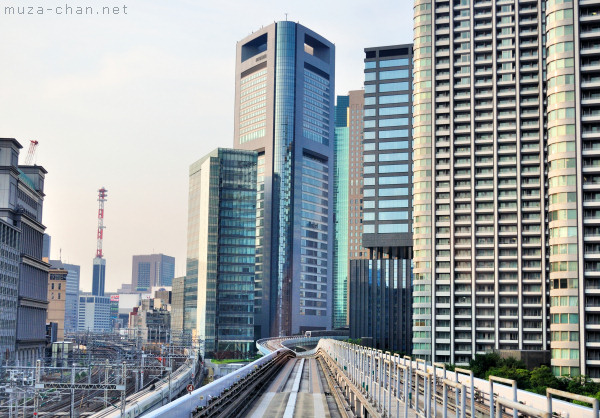Shiodome, viewed from Yurikamome, Tokyo