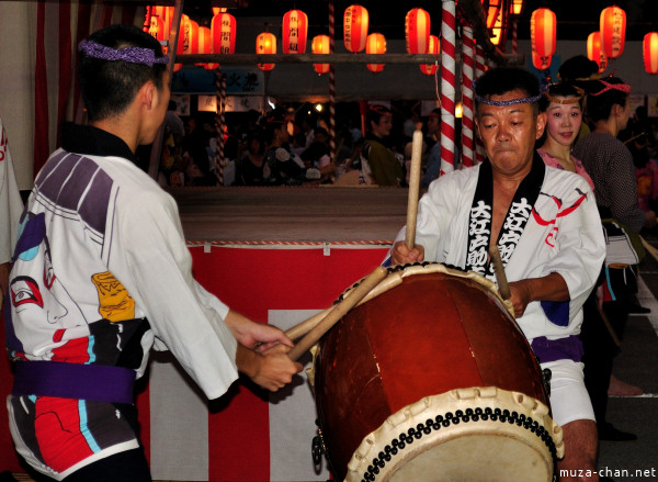 Taiko drummers, Tsukiji Hongan-ji Bon Odori, Tokyo Taiko drummers, Tsukiji Hongan-ji Bon Odori, Tokyo