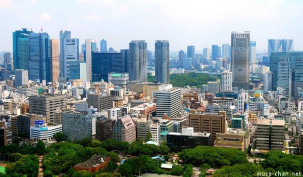 Shiodome seen from Tokyo Tower, Tokyo Shiodome seen from Tokyo Tower, Tokyo