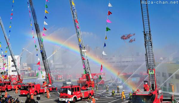 Dezome-shiki (New Year's Parade of Firemen), Odaiba, Tokyo Dezome-shiki (New Year's Parade of Firemen), Odaiba, Tokyo