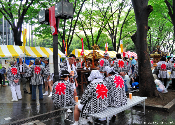 Gathering for the Mikoshi Parade, Furusato Kumin Matsuri Gathering for the Mikoshi Parade, Furusato Kumin Matsuri