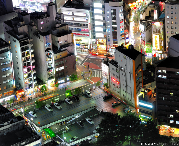 Aerial night view, Ikebukuro, Tokyo Aerial night view, Ikebukuro, Tokyo