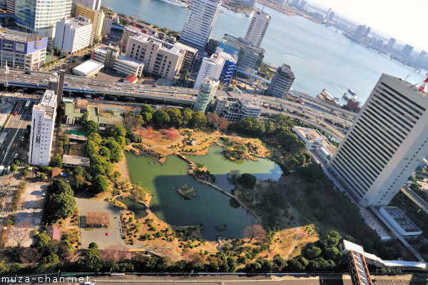 Kyu Shiba Rikyu Garden, View from World Trade Center Observatory Kyu Shiba Rikyu Garden, View from World Trade Center Observatory