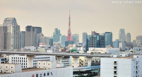 Tokyo Tower, View from Rainbow Bridge