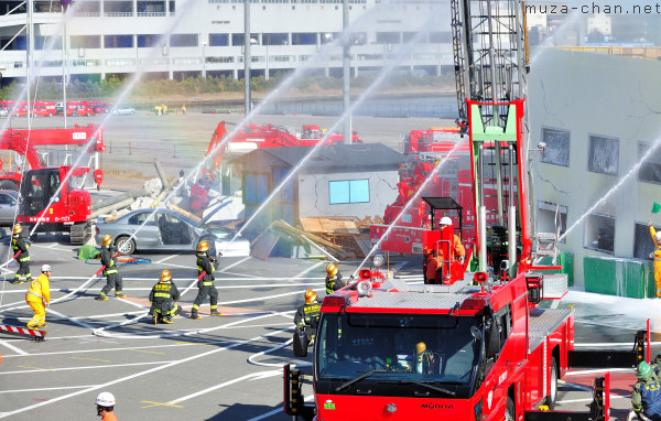 Dezome-shiki (New Year's Firemen Parade), Odaiba, Tokyo