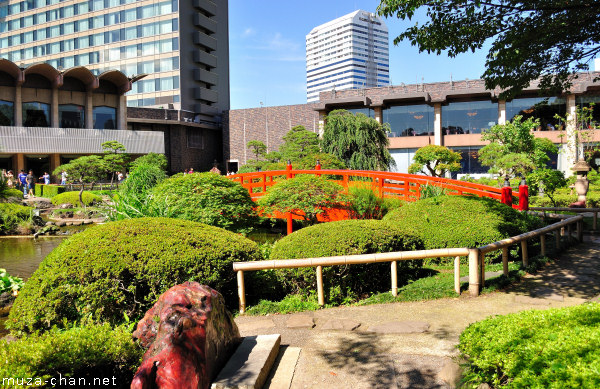 Red Akadama stone, New Otani, Tokyo