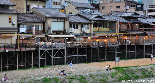 Traditional restaurants, Kamo river, Kyoto Traditional restaurants, Kamo river, Kyoto
