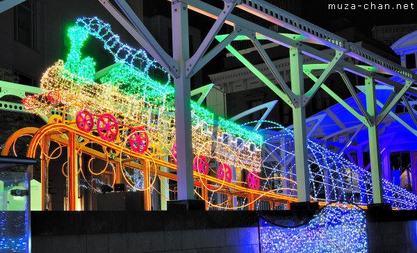 Mile Marker Zero Winter Illumination, Shiodome, Tokyo Mile Marker Zero Winter Illumination, Shiodome, Tokyo