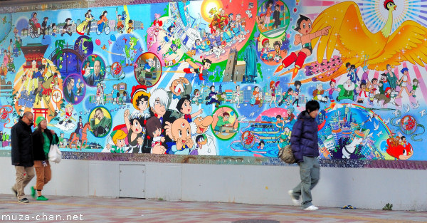 Astro Boy mural painting, Takadanobaba, Tokyo