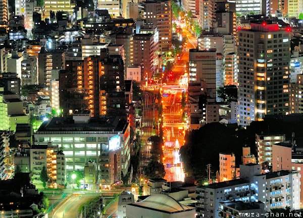 Aerial night view, Ikebukuro, Tokyo Aerial night view, Ikebukuro, Tokyo