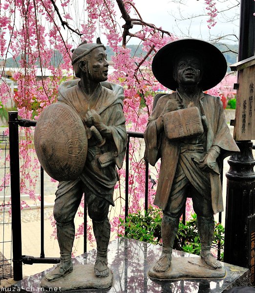 Statues of Yaji-san and Kita-san, Sanjo Ohashi, Kyoto Statues of Yaji-san and Kita-san, Sanjo Ohashi, Kyoto