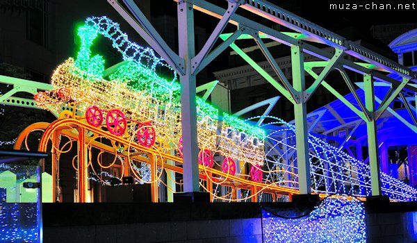 Mile Marker Zero Winter Illumination, Shiodome, Tokyo Mile Marker Zero Winter Illumination, Shiodome, Tokyo