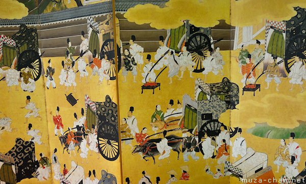 The Tale of Genji - Rivalry of the Carriages, Folding screen, Kansai Airport, Osaka The Tale of Genji - Rivalry of the Carriages, Folding screen, Kansai Airport, Osaka