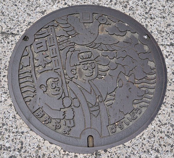 Momotaro Okayama Manhole Cover, Okayama