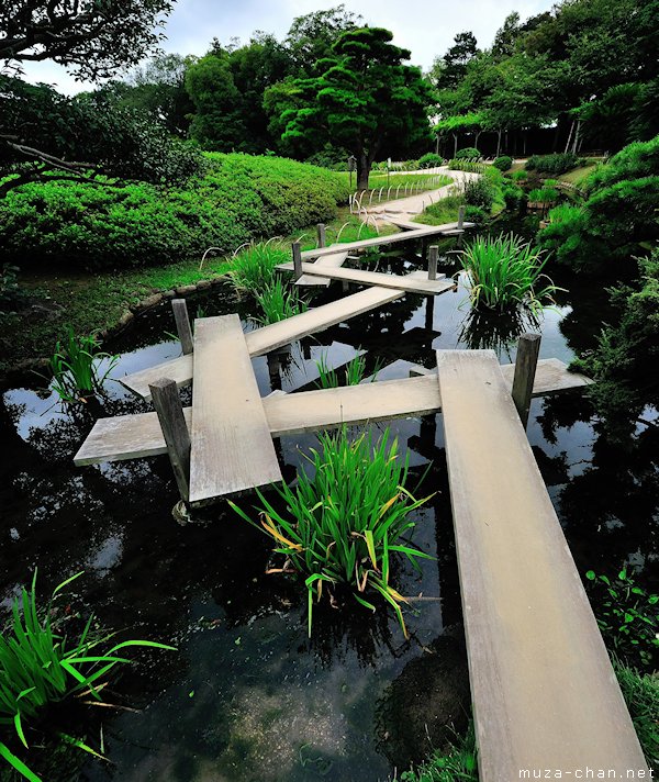 Korakuen Garden, Yatsuhashi Bridge, Okayama Korakuen Garden, Yatsuhashi Bridge, Okayama