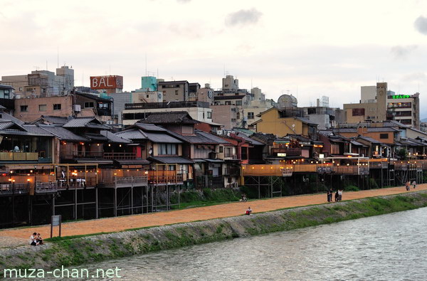 Traditional restaurants, Kamo river, Kyoto Traditional restaurants, Kamo river, Kyoto