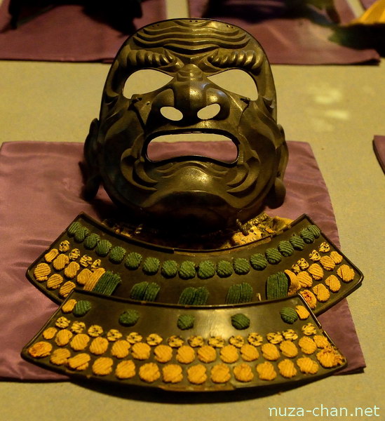 Samurai facial armour (mempo), Matsue castle, Shimane