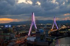 Romantic night in Aomori, Bay Bridge illumination