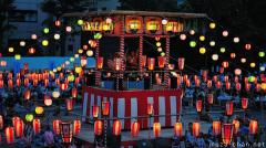 Bon-Odori stage night illumination