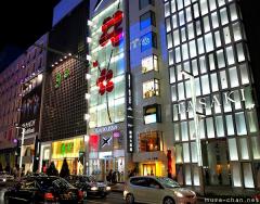 Ginza by night, jewelry stores