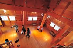 Japanese castle interior, Hishi Yagura, the diamond-shaped turret