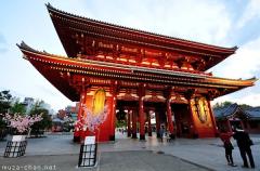Simply beautiful Japanese scenes, Senso-ji sunset illumination