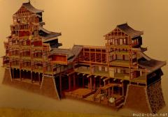 Cross section view of the original Kumamoto castle