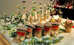 Old Japanese stories, Jizo with braided hats, Origami version