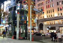 Stylish koban police box in Ginza