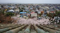 Maruoka Castle's unique stone roof tiles