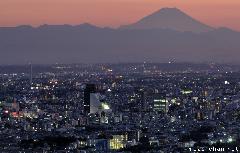 Mount Fuji at dusk