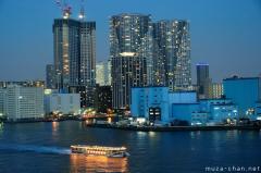 Tokyo skylines, night in Tokyo Bay