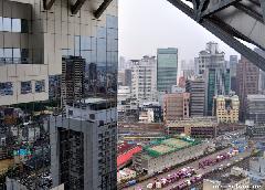 Dizzying reflection, Osaka from Umeda Sky Building