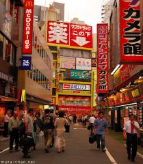 Tokyo Shinjuku, street scene after sunset