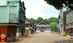 Beautiful Meiji era street in Edo Tokyo Open Air Museum