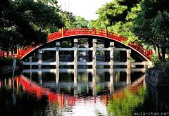 Simply beautiful Japanese scenes, Taikobashi reflection