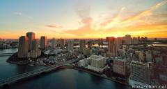 Simply beautiful Japanese scenes, Sunrise over Tsukishima