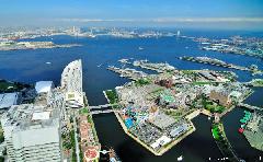 Yokohama Minato Mirai 21 aerial panorama
